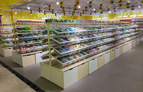 Leisure snack store shelf display skills _ Small food store shelves _ Guangzhou shelf factory
