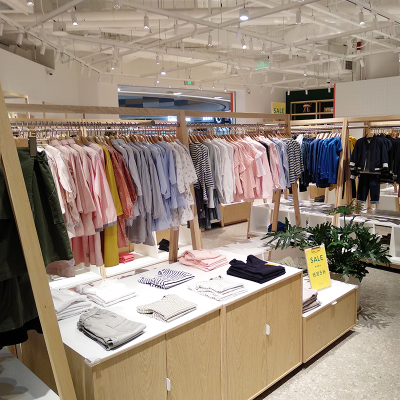 Clothing display shelves