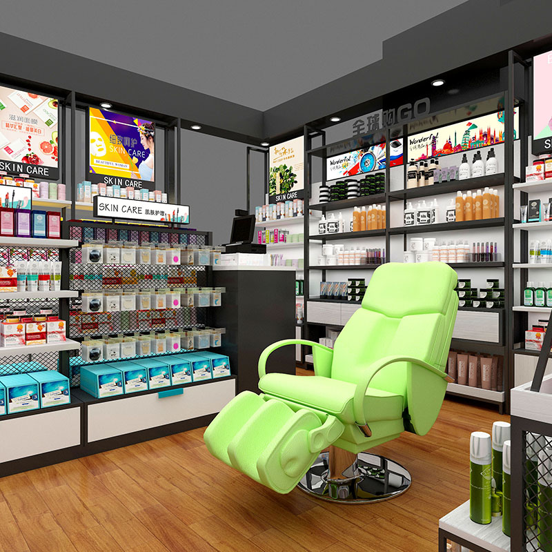Boutique cosmetics display cabinets, chain beauty store shelves, shopping mall display shelves