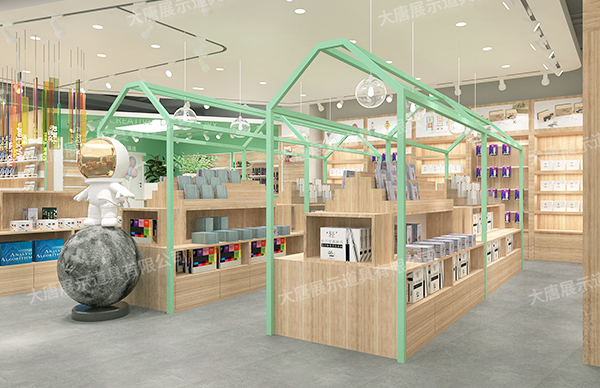 How to grasp the design points of a stationery store shelf